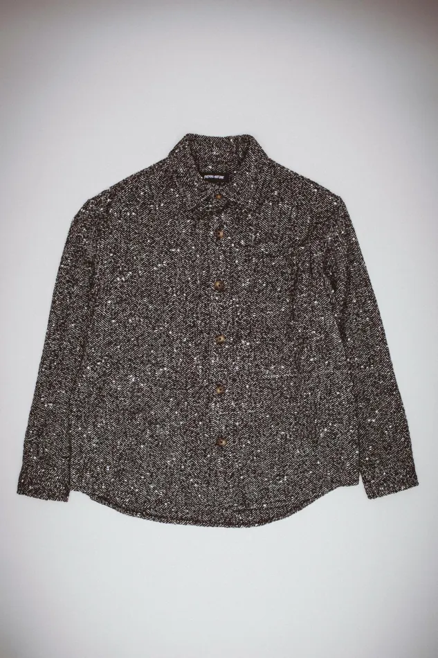 Men Herringbone Heavyweight Flannel Overshirt Fucking Awesome Shirts