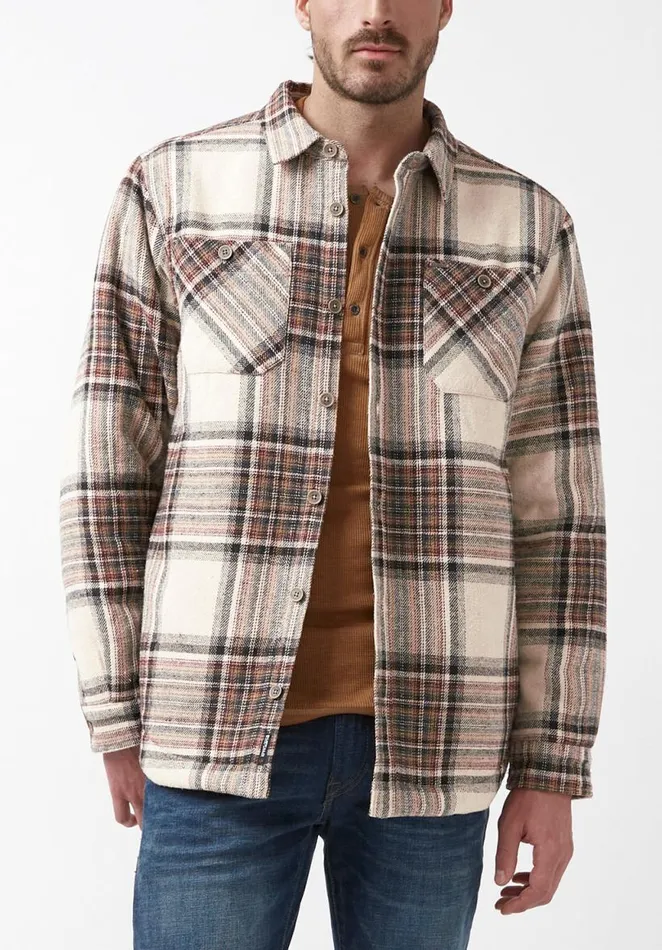 Men Jorum Light Brown Mens Shirt Jacket Lion Buffalo David Bitton Jackets