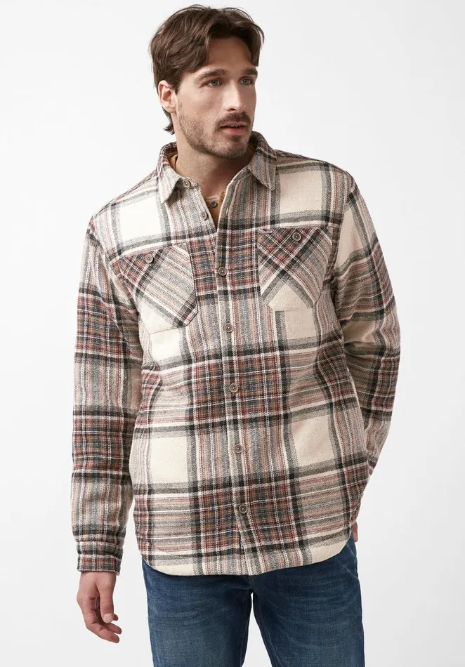 Men Jorum Light Brown Mens Shirt Jacket Lion Buffalo David Bitton Jackets