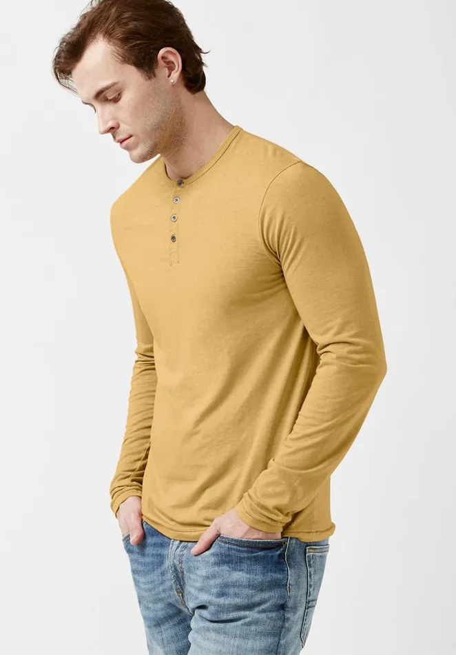 Men Kaduk Tan LongSleeve Mens Top Tan Buffalo David Bitton Tops and Tees