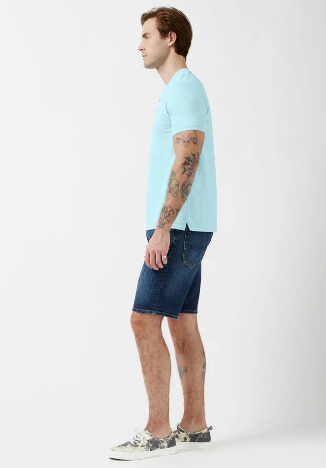 Men Karimo Sky Blue ShortSleeve Mens Top Sky Blue Buffalo David Bitton Tops and Tees