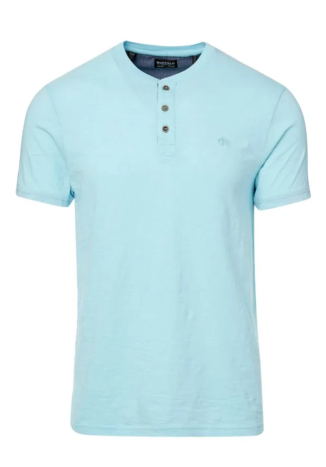 Men Karimo Sky Blue ShortSleeve Mens Top Sky Blue Buffalo David Bitton Tops and Tees