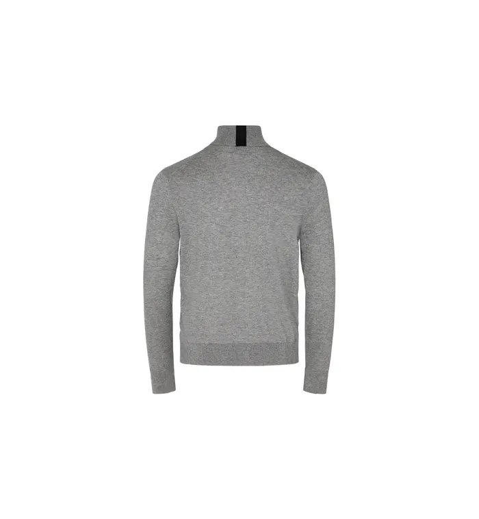 Men Knits MOS MOSH MMGAdam Supima Rollneck Knit Grey Melange