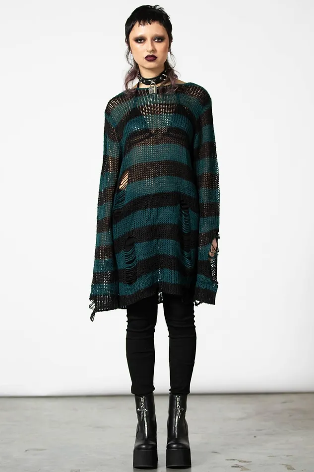 Men Knitwear Killstar Sea Punk Knit Sweater