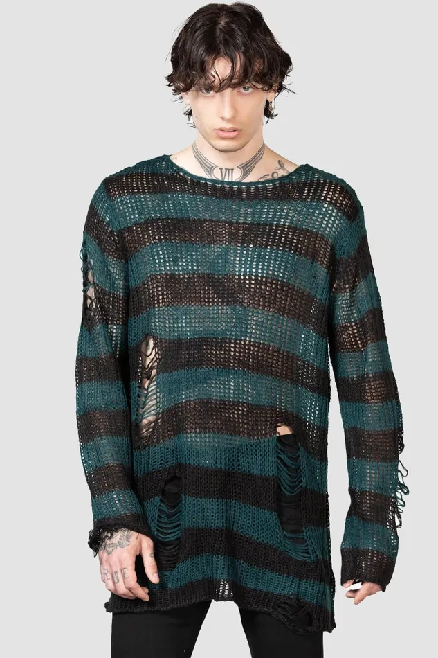 Men Knitwear Killstar Sea Punk Knit Sweater