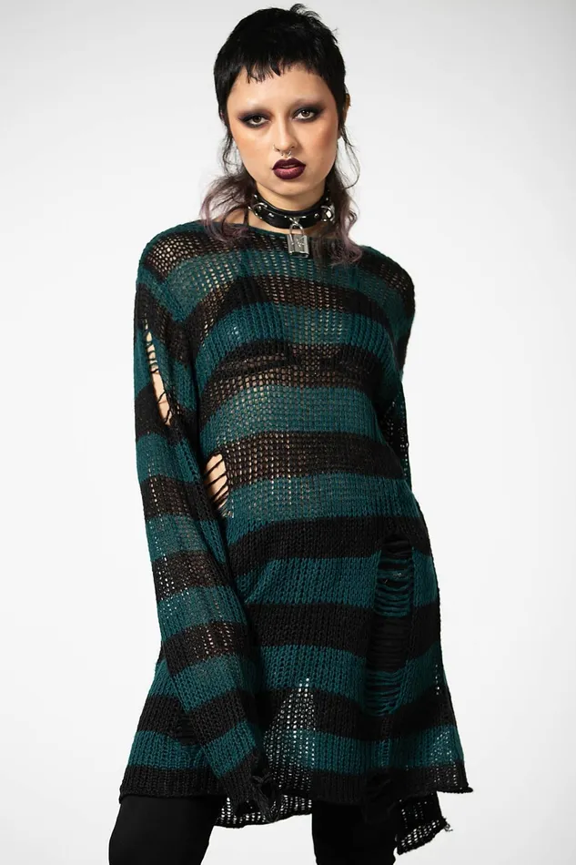 Men Knitwear Killstar Sea Punk Knit Sweater