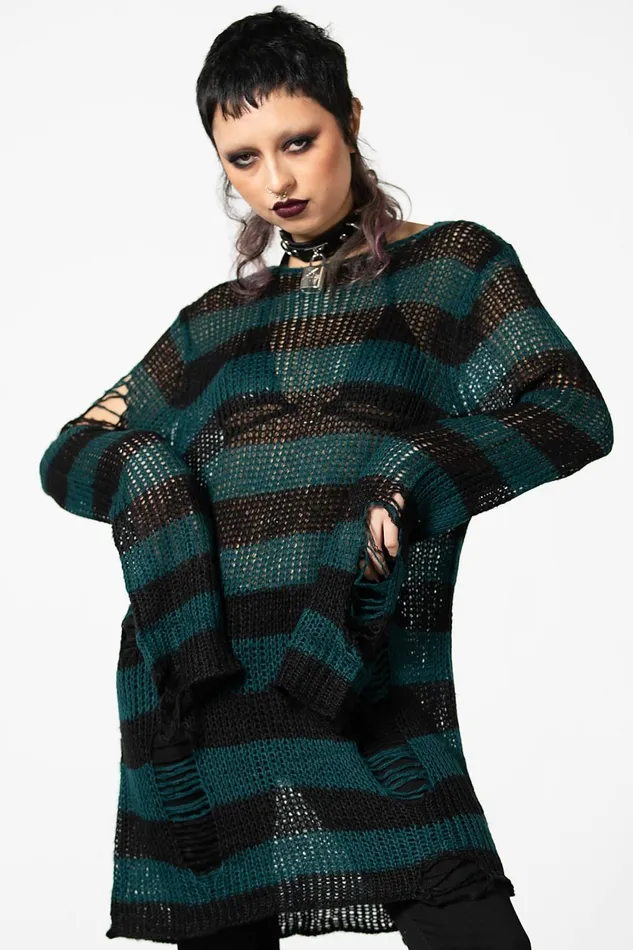 Men Knitwear Killstar Sea Punk Knit Sweater