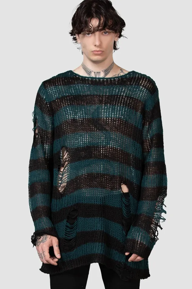 Men Knitwear Killstar Sea Punk Knit Sweater