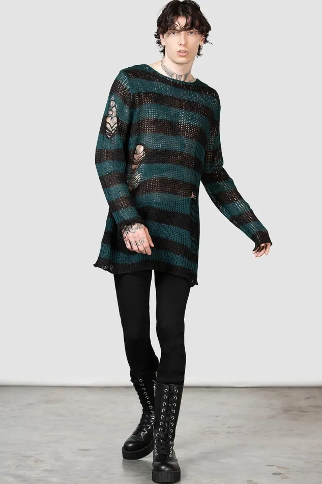 Men Knitwear Killstar Sea Punk Knit Sweater