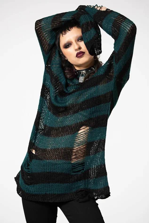 Men Knitwear Killstar Sea Punk Knit Sweater