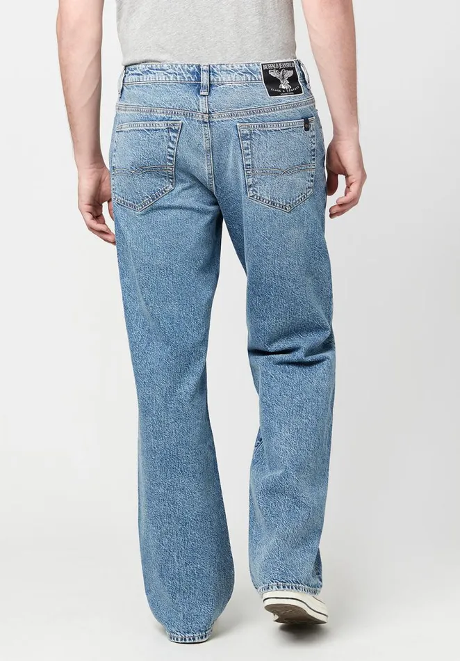 Men Loose Fit Matt Sanded Jeans Indigo Buffalo David Bitton Loose Fit Matt