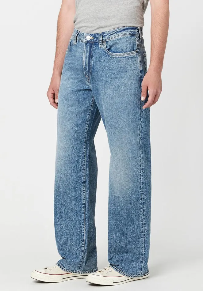 Men Loose Fit Matt Sanded Jeans Indigo Buffalo David Bitton Loose Fit Matt