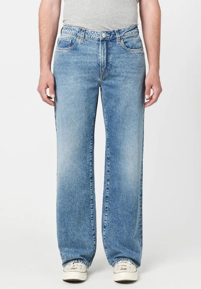 Men Loose Fit Matt Sanded Jeans Indigo Buffalo David Bitton Loose Fit Matt