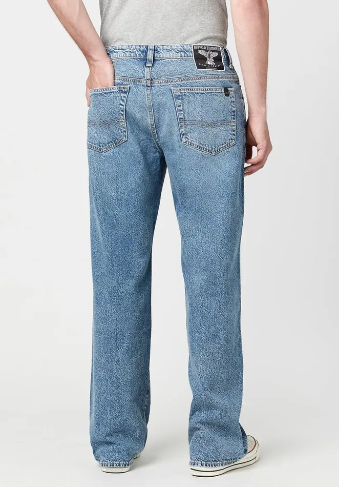 Men Loose Fit Matt Sanded Jeans Indigo Buffalo David Bitton Loose Fit Matt