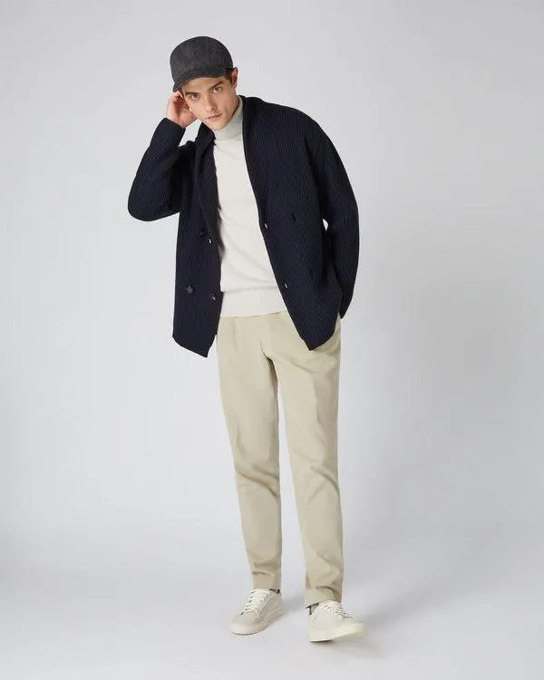 Men Men039s Double Breasted Cashmere CardiganIn Navy Blue Navy Blue NPeal Cardigans