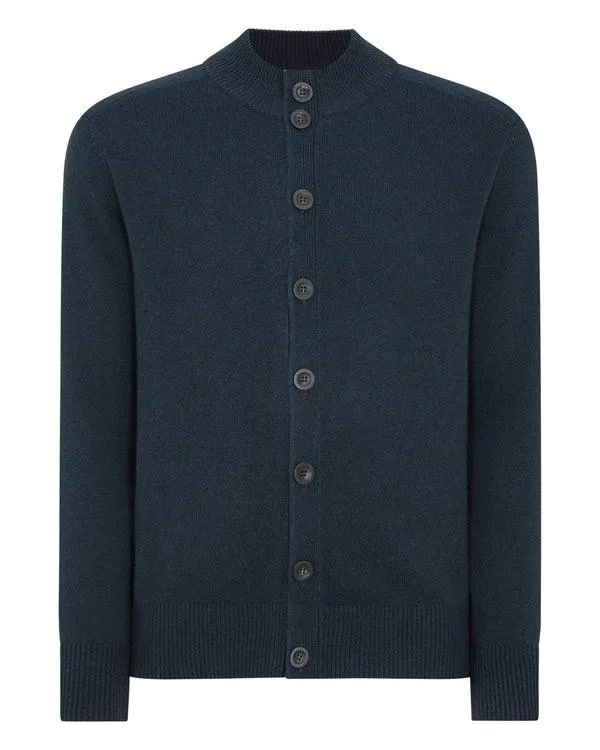 Men Men039s Full Button Cashmere SweaterIn Grigio Blue Grigio Blue NPeal Cardigans