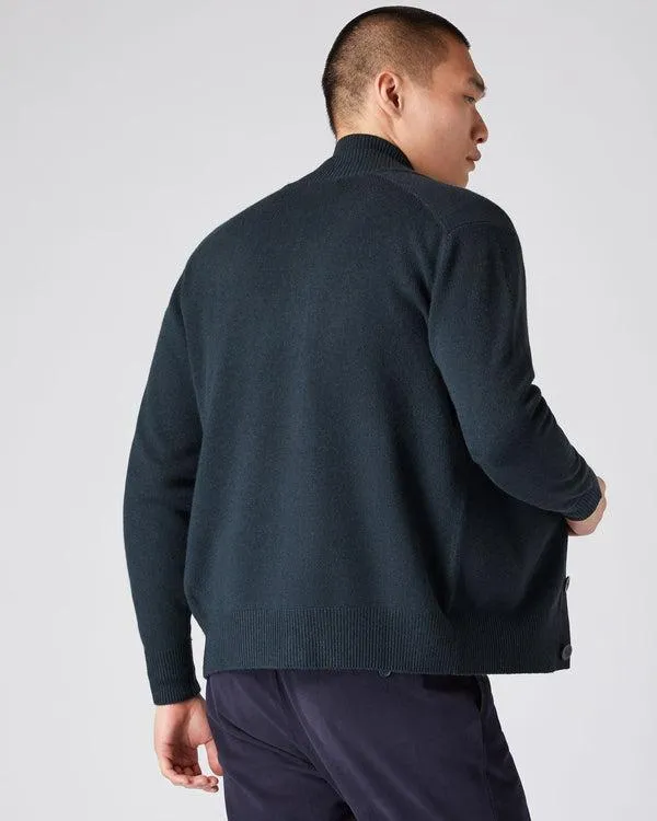 Men Men039s Full Button Cashmere SweaterIn Grigio Blue Grigio Blue NPeal Cardigans