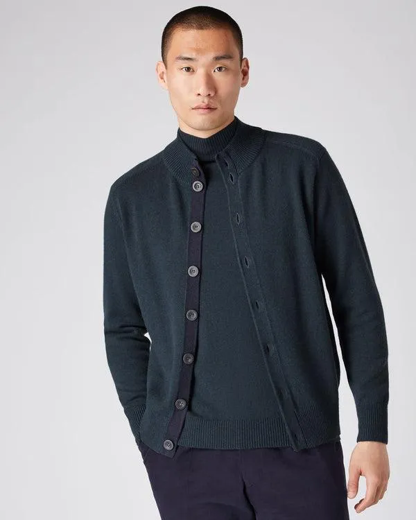 Men Men039s Full Button Cashmere SweaterIn Grigio Blue Grigio Blue NPeal Cardigans