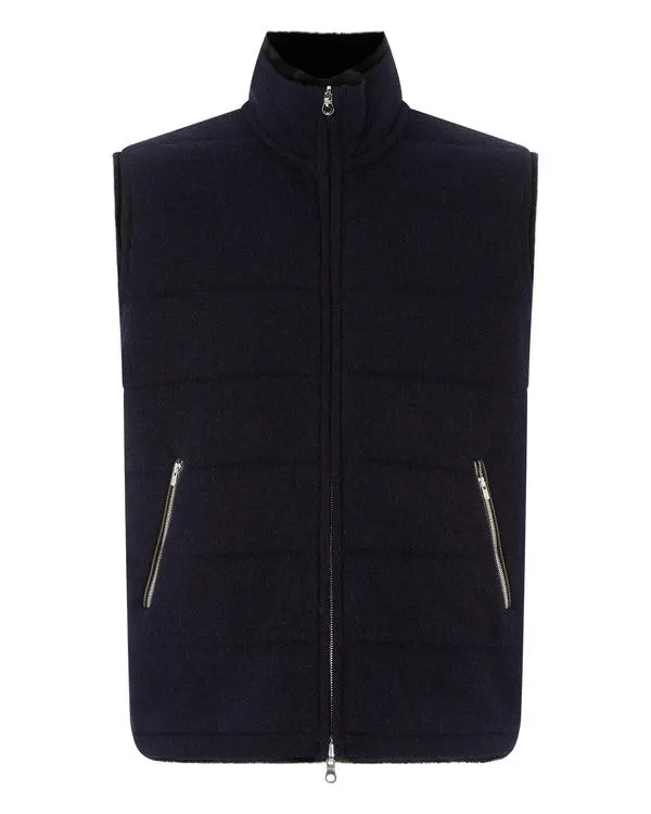 Men Men039s Fur Lined GiletIn Navy Blue Navy Blue NPeal Gilets and Waistcoats