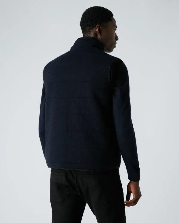 Men Men039s Fur Lined GiletIn Navy Blue Navy Blue NPeal Gilets and Waistcoats