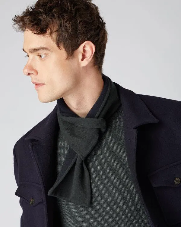Men Men039s Two Tone Small Cashmere ScarfIn Navy Blue Dark Green Navy Blue NPeal Scarves