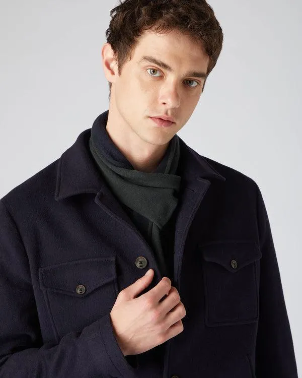 Men Men039s Two Tone Small Cashmere ScarfIn Navy Blue Dark Green Navy Blue NPeal Scarves