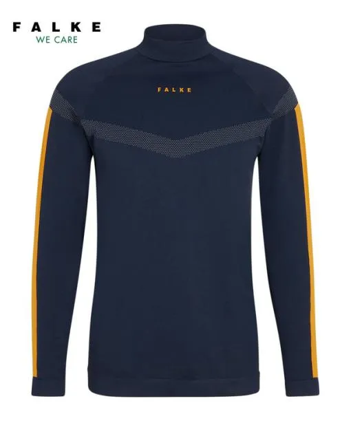 Men Men Long Sleeve Shirt Maximum Warm Space Blue FALKE Long Sleeve Shirts