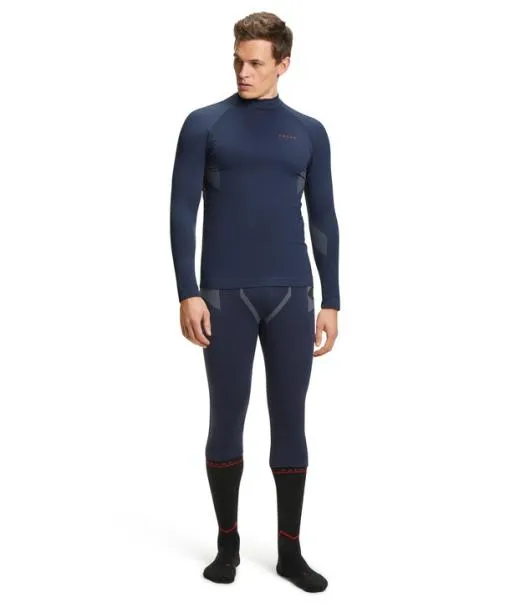 Men Men Long Sleeve Shirt Maximum Warm Space Blue FALKE Long Sleeve Shirts