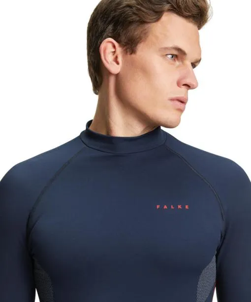 Men Men Long Sleeve Shirt Maximum Warm Space Blue FALKE Long Sleeve Shirts