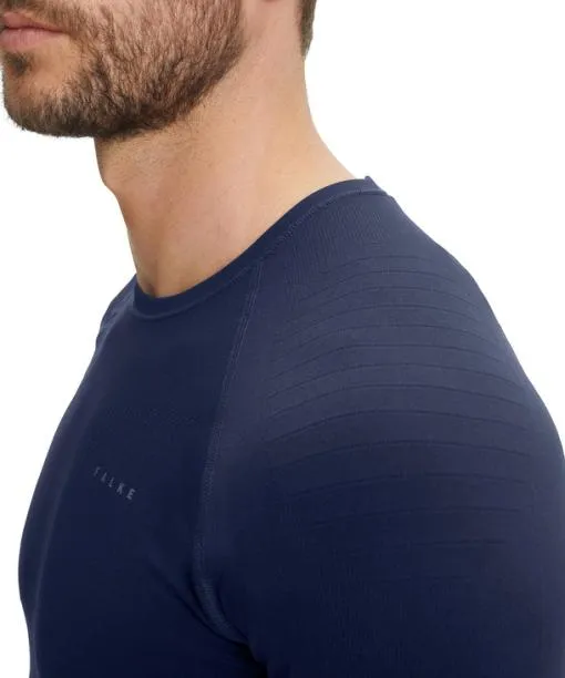 Men Men Long Sleeve Shirt Maximum Warm Space Blue FALKE Long Sleeve Shirts