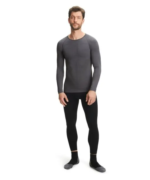 Men Men Long Sleeve Shirt Warm Concrete FALKE Long Sleeve Shirts
