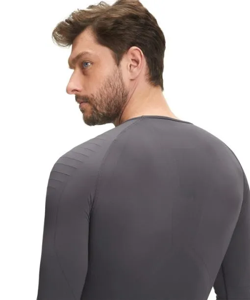 Men Men Long Sleeve Shirt Warm Concrete FALKE Long Sleeve Shirts