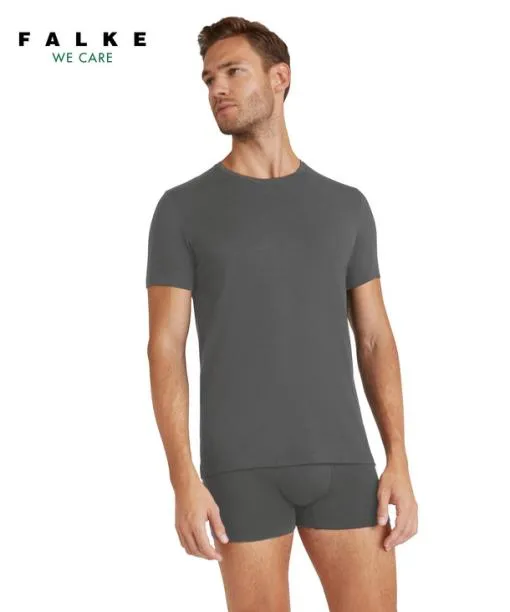 Men Men TShirt Roundneck Daily ClimaWool Dark Grey FALKE Shirts