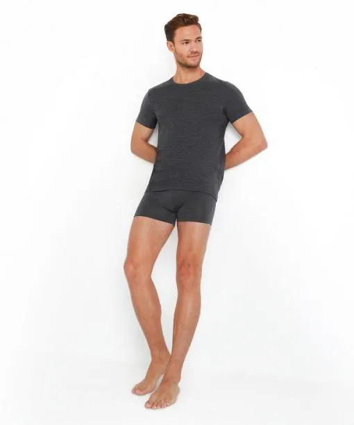 Men Men TShirt Roundneck Daily ClimaWool Dark Grey FALKE Shirts