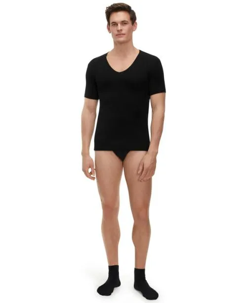 Men Men TShirt Vneck Climate Control Black FALKE Shirts