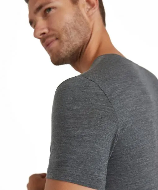 Men Men TShirt Vneck Daily ClimaWool Dark Grey FALKE Shirts