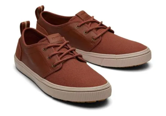 Men MenCarlo Terrain Brown Leather Water Resistant Sneaker Water Resistant Dark Ember TOMS Sneakers