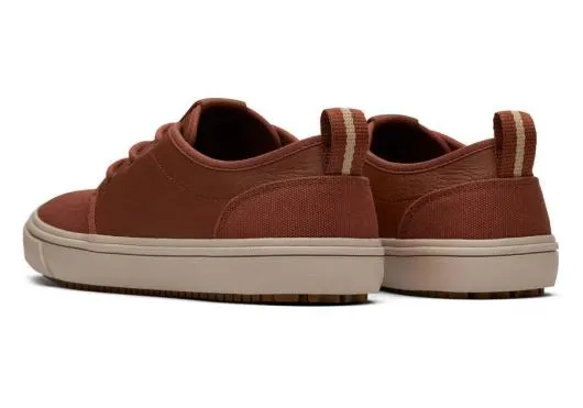 Men MenCarlo Terrain Brown Leather Water Resistant Sneaker Water Resistant Dark Ember TOMS Sneakers