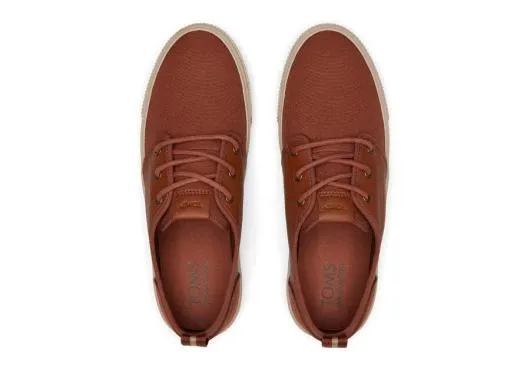 Men MenCarlo Terrain Brown Leather Water Resistant Sneaker Water Resistant Dark Ember TOMS Sneakers