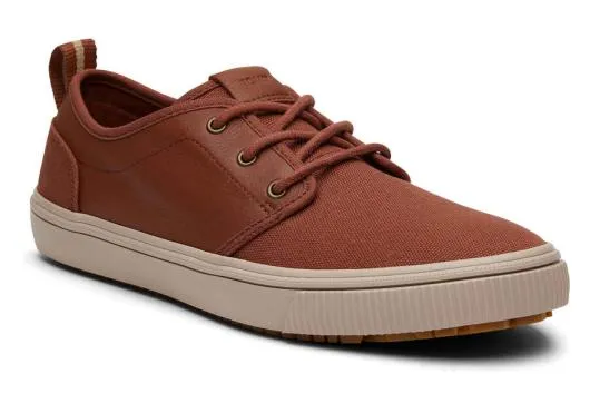 Men MenCarlo Terrain Brown Leather Water Resistant Sneaker Water Resistant Dark Ember TOMS Sneakers