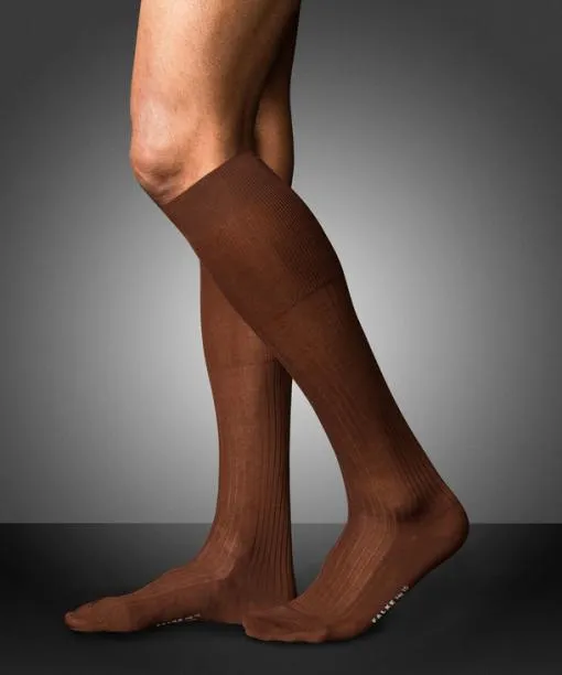Men No 10 Pure Fil Dcosse Men Kneehigh Socks Acacia FALKE Knee High Socks