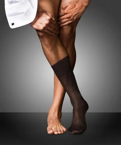 Men No 10 Pure Fil Dcosse Men Socks Brown FALKE Socks