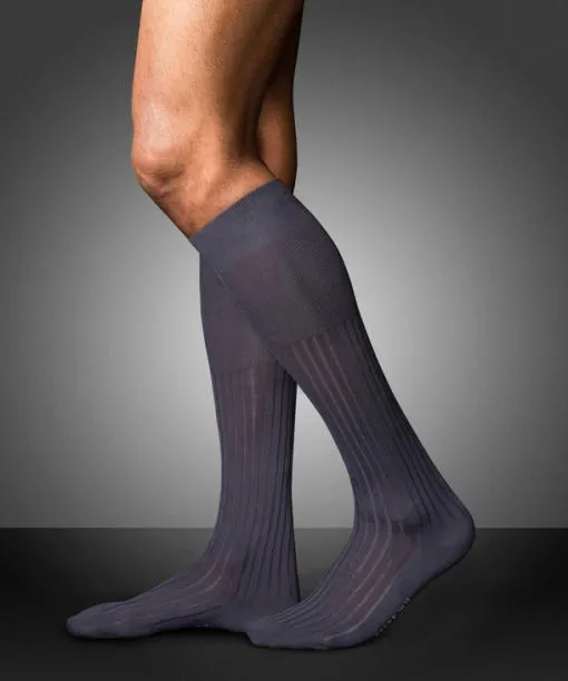Men No 13 Finest Piuma Cotton Men Kneehigh Socks Stone FALKE Knee High Socks