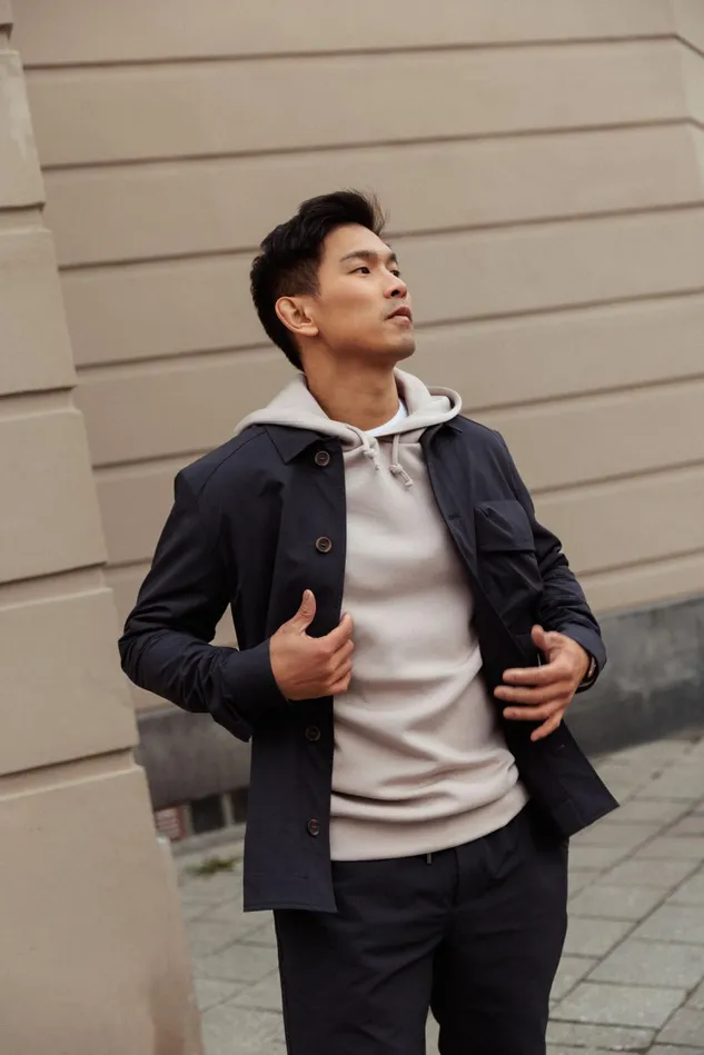 Men Overshirts MOS MOSH MMGComan Milo Overshirt Navy