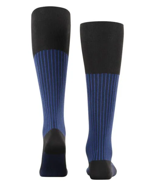 Men Oxford Stripe Men Kneehigh Socks Black FALKE Knee High Socks