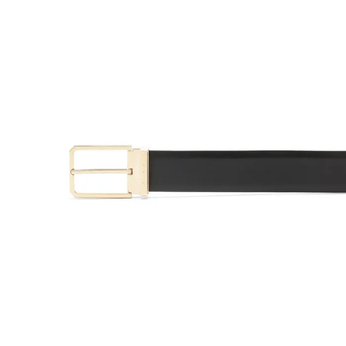 Men Polished Brown Leather Adjustable Belt Santoni Belts