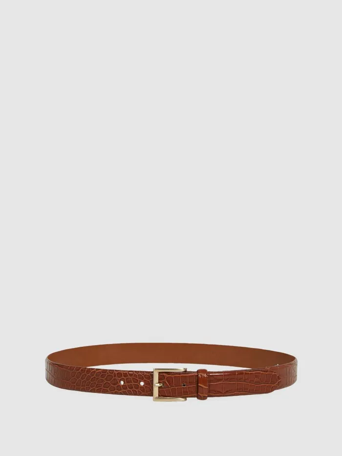 Men Reiss Belts Albany Leather Belt Tan