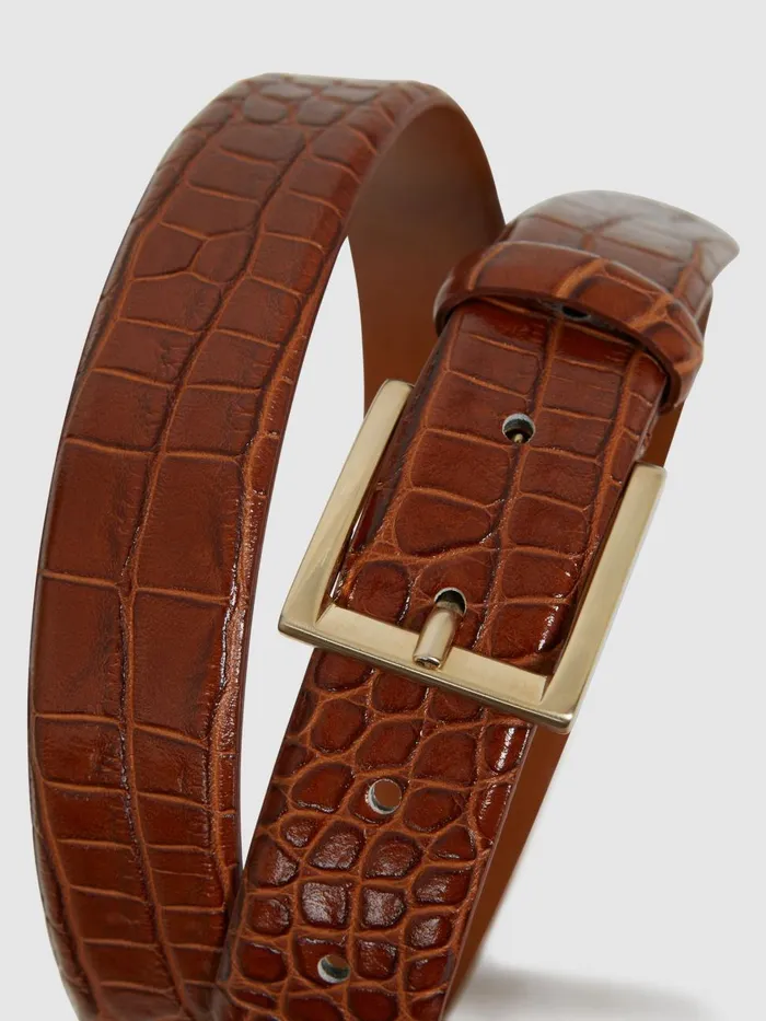 Men Reiss Belts Albany Leather Belt Tan