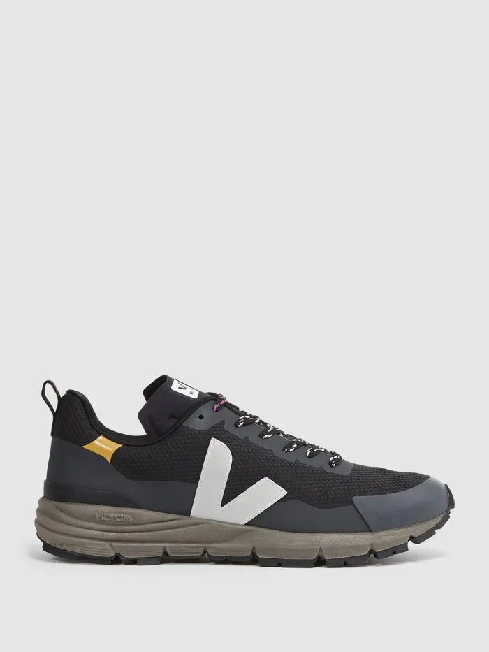 Men Reiss Brands Dekkan Veja Mesh Hiking Trainers Black Oxford