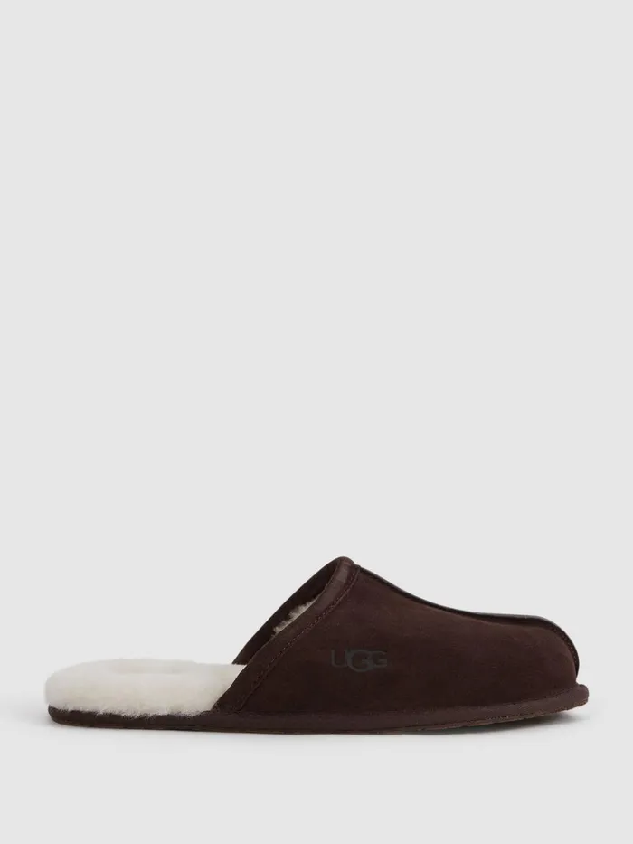 Men Reiss Brands Sheepskin Slipper Dusted Cocoa